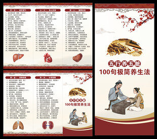 中医养生知识三折页