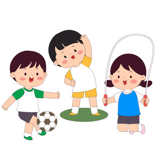 体育课户外运动足球跳绳伸展运动