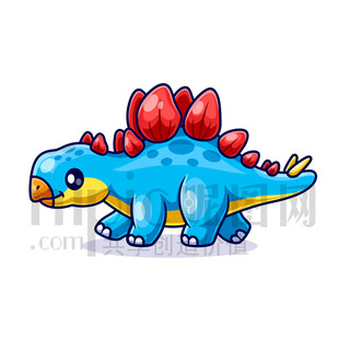 可爱卡通恐龙剑齿龙