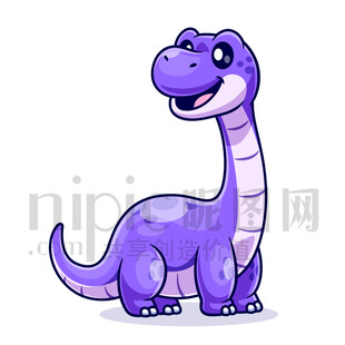 可爱卡通恐龙长颈鹿