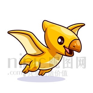 可爱卡通恐龙翼龙