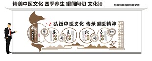 传统中医四季养生文化墙