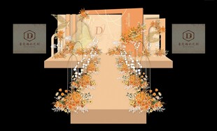 婚礼效果图 香槟色婚礼