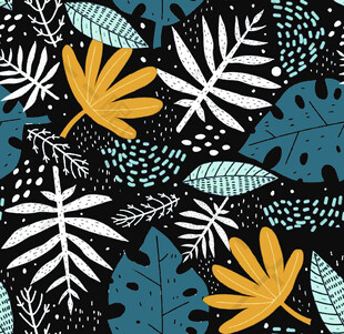 热带植物图案背景纹理