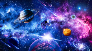 梦幻外太空星球宇宙星空黑洞背景