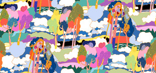 多彩抽象图案背景纹理