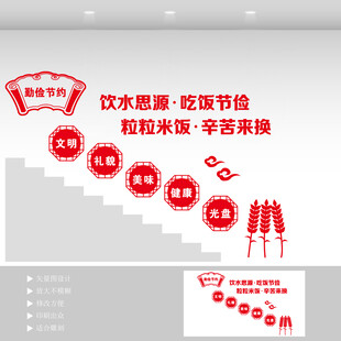 食堂楼梯文化墙