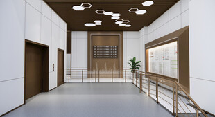 现代简约风格电梯等候区