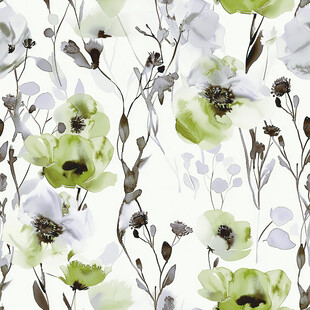 清新水墨风花卉图案