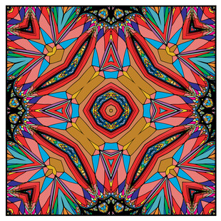 教堂玻璃多彩几何图案