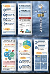 雷电防范避险指南三折页