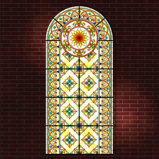 彩色玻璃花窗艺术图案