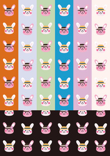 可爱猫咪图案背景设计图