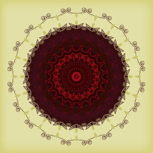 华丽曼陀罗图案装饰艺术