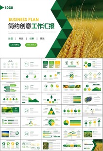 绿色农业产业总结计划ppt模板