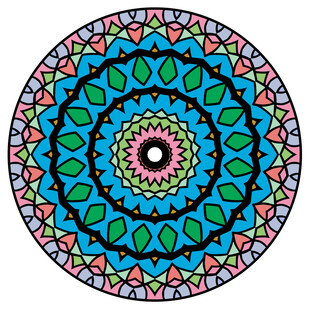 圆形灯具教堂蒂凡尼玻璃吊顶图案