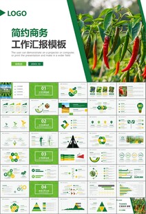 绿色农业产业总结计划ppt模板