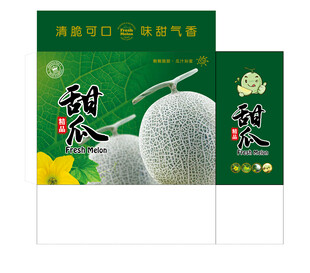 手提精品甜瓜平面展开图