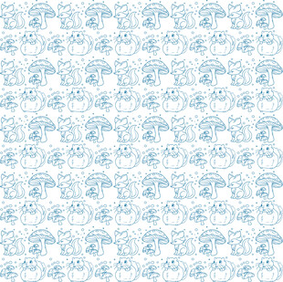 卡通无缝接 矢量图