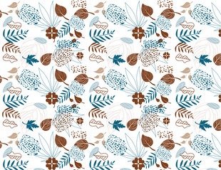 树叶纹理矢量连续板