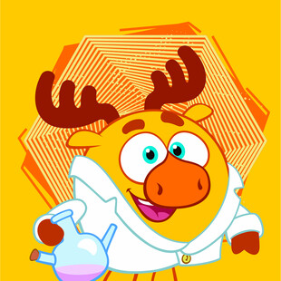 科学小鹿做实验