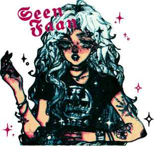 哥特风女孩手拿黑猫