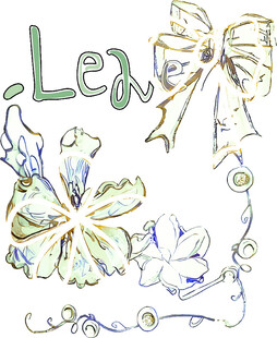 手绘叶子蝴蝶装饰图案