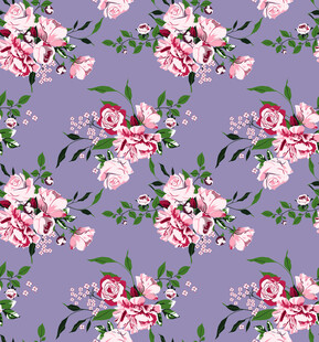 紫色花卉图案背景纹理