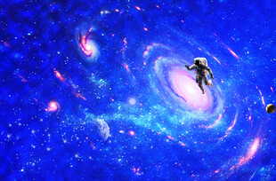 太空黑洞宇宙行星宇航员星空背景