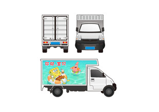 卡通五菱荣光货车车贴