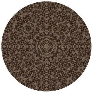 圆形棕色装饰花纹