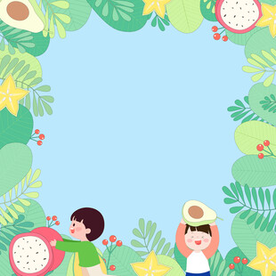 夏季热带水果植物火龙果牛油果