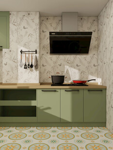 现代简约风绿色系厨房空间