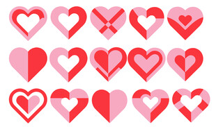 多样心形图案集合