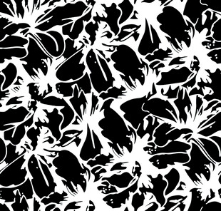 黑白花卉图案纹理背景