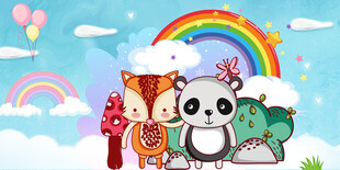 卡通儿童房背景