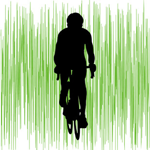 骑行者剪影