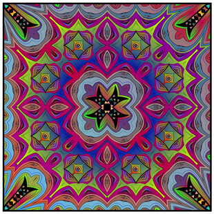 抽象炫彩数码印花