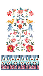 精美花卉刺绣图案设计