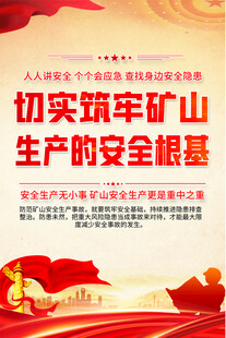 矿山安全生前宣传海报