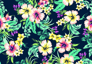 热带花卉图案背景