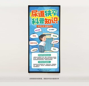 尿道狭窄科普知识海报