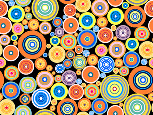 多彩圆形图案背景纹理