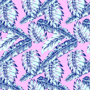 蓝羽粉底图案纹理设计