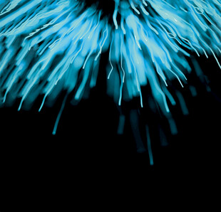 蓝色动感光线特效画面