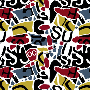 多彩字母图案背景设计