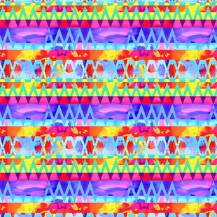 多彩几何图案无缝背景图