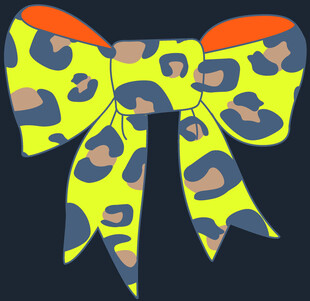 豹纹蝴蝶结图案