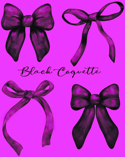 紫色波点蝴蝶结图案