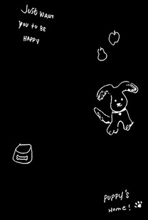 可爱小狗涂鸦插画